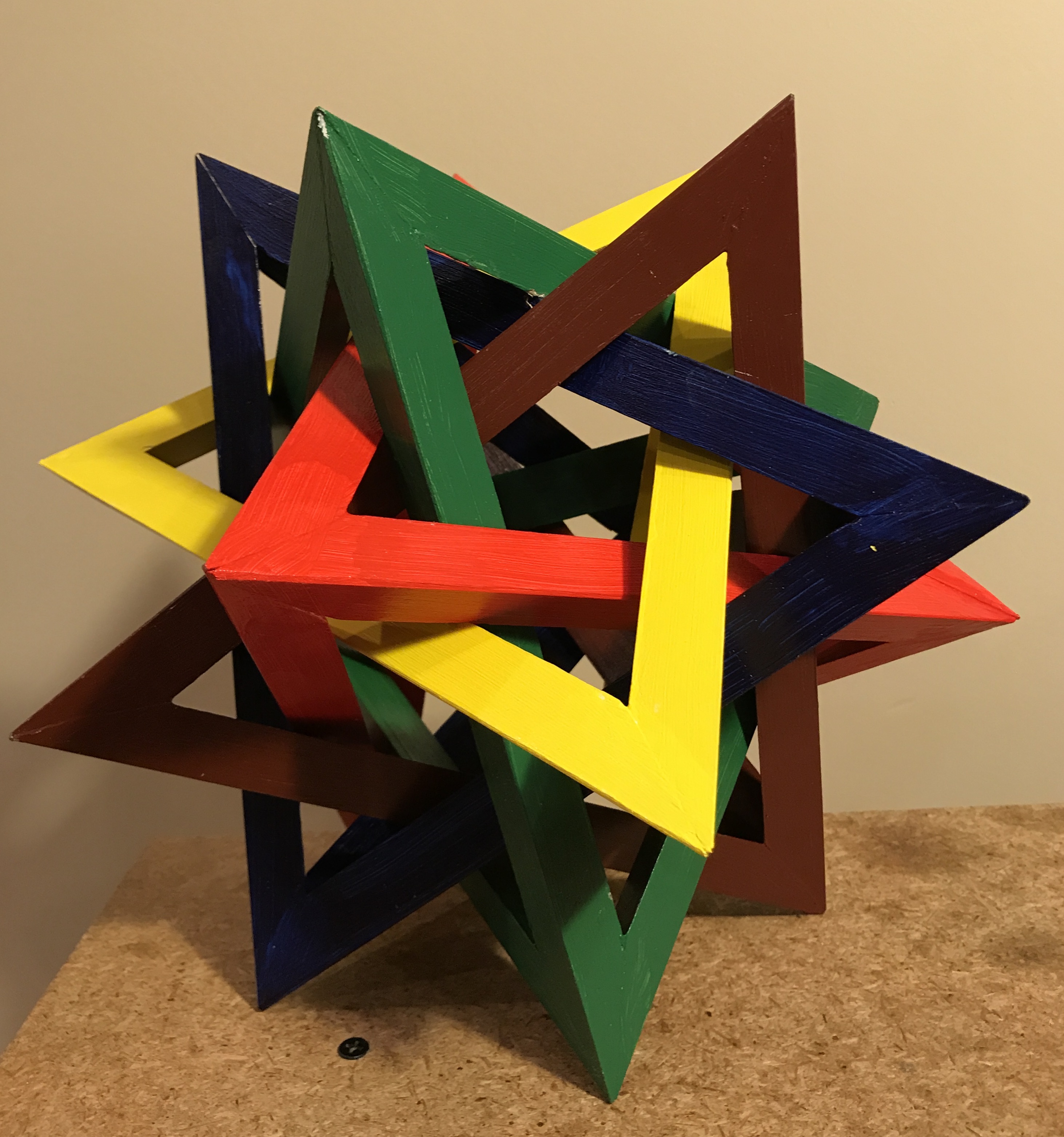 The five intersecting tetrahedra